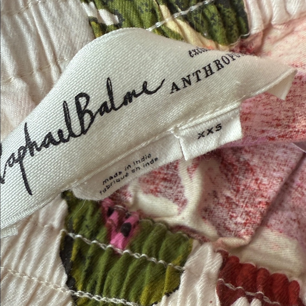 Anthropologie Raphael Balme Flannel Sleep Pants Pjs Pajama Lounge Sz XXS - Picture 3 of 3